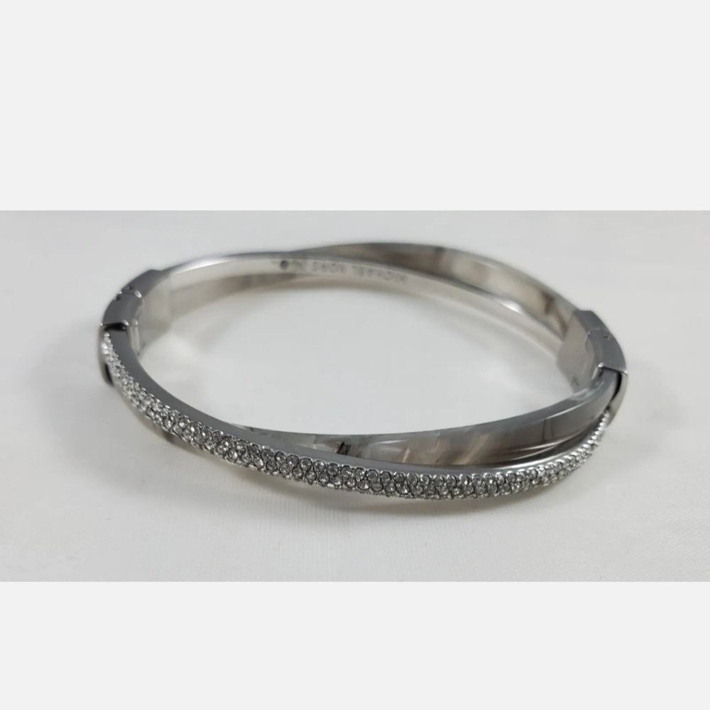 MICHAEL KORS RHINESTONE AND STERLING SILVER BRACELET - Picture 7 of 8